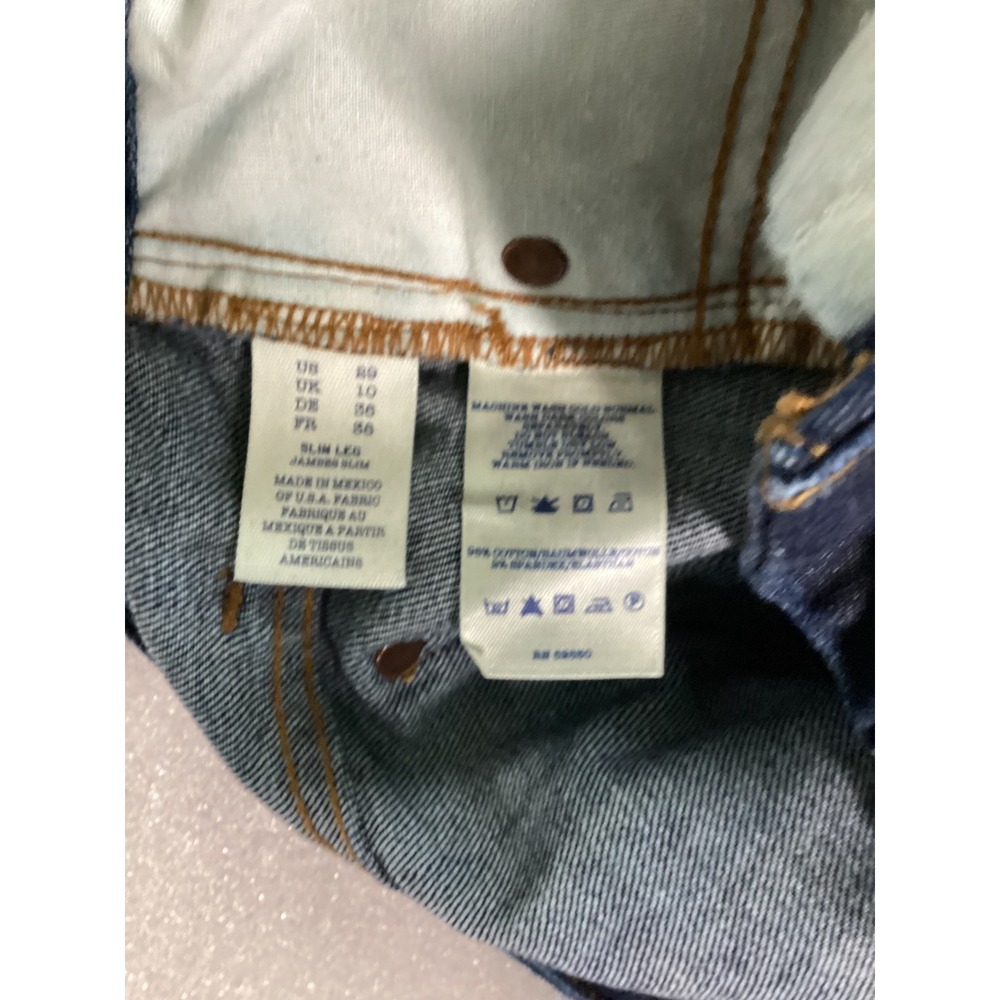 Lands End Women's Canvas Jeans Sz 29 Mid Rise(measures 32 x 26) Slim Leg - Picture 6 of 9